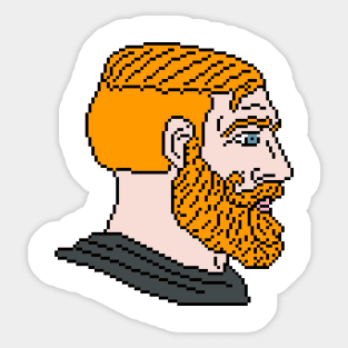 Chad Face Pixel Art Sticker